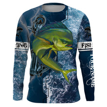 Load image into Gallery viewer, Personalized Mahi Mahi Performance Fishing Shirts, Mahimahi Anchor Saltwater Fishing Shirts IPHW4091
