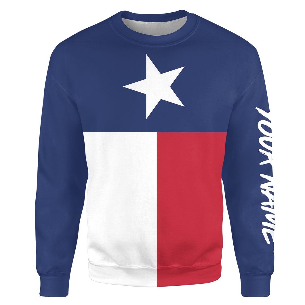 Texas Shirts Texas Flag Custom All over print Sweatshirt Patriotic Shirts - HPW310