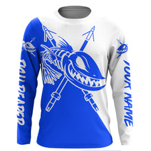 Load image into Gallery viewer, Fish skull Custom Bowfishing shirts, personalized Bow fishing jerseys | blue IPHW2829
