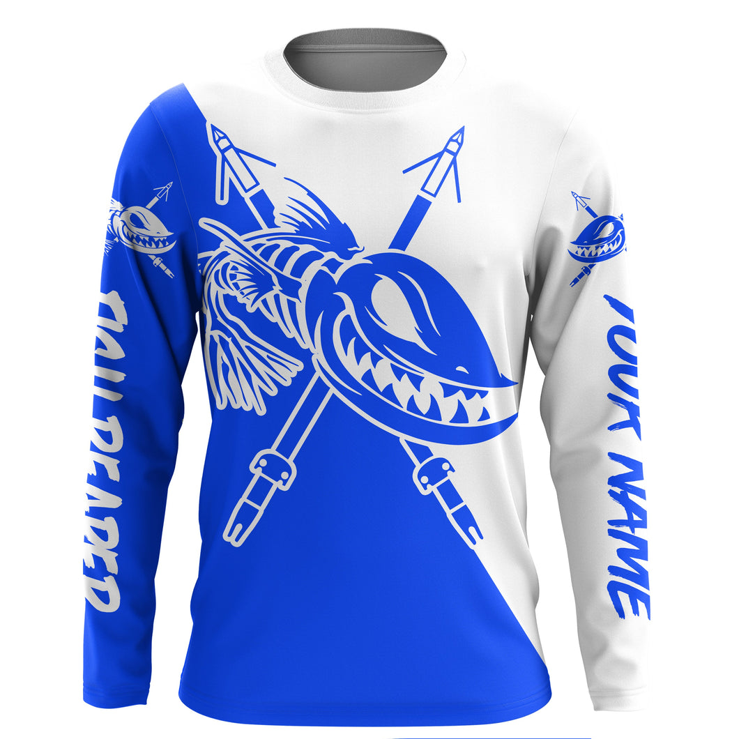 Fish skull Custom Bowfishing shirts, personalized Bow fishing jerseys | blue IPHW2829