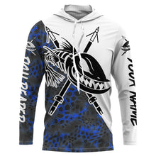 Load image into Gallery viewer, Fish skull Custom Bowfishing shirts, personalized Bow fishing jerseys | blue camo IPHW2831
