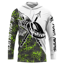 Load image into Gallery viewer, Fish skull Custom Bowfishing shirts, personalized Bow fishing jerseys | green camo IPHW2832

