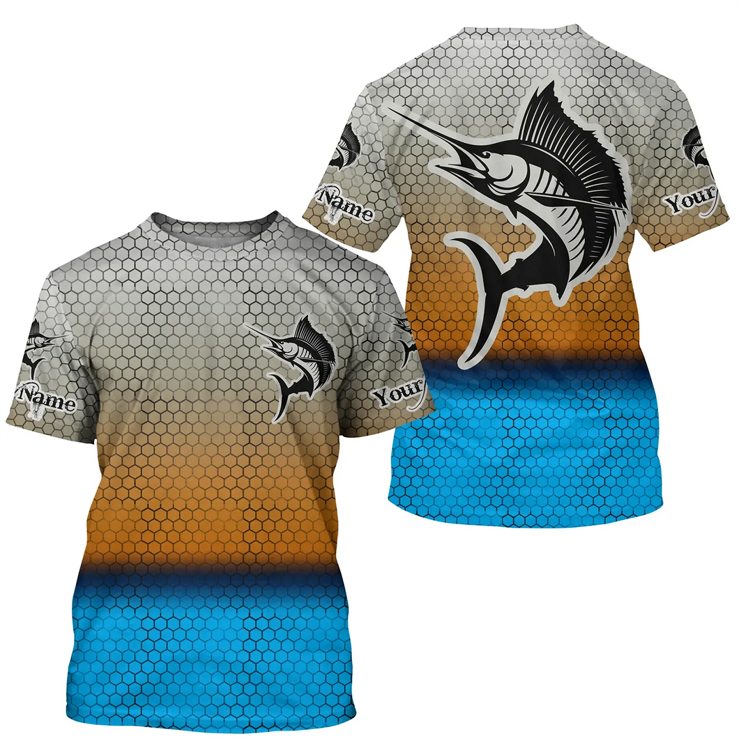 Personalized Sailfish Fishing Jerseys, Sailfish Saltwater Fishing T Shirts IPHW3972