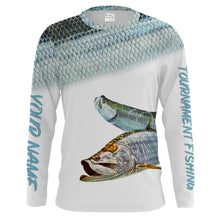 Load image into Gallery viewer, Tarpon tournament fishing Customize Name UV protection quick dry UPF 30+ long sleeves fishing shirt for men NPQ38

