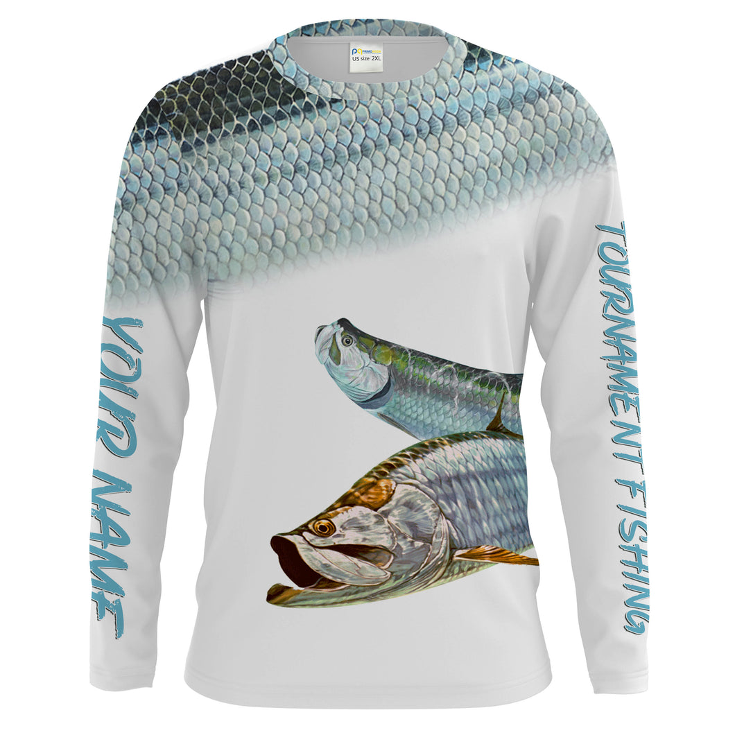 Tarpon tournament fishing Customize Name UV protection quick dry UPF 30+ long sleeves fishing shirt for men NPQ38