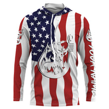 Load image into Gallery viewer, US American Fishing Hunting Flag deer duck Fish hook Custom jerseys | Long sleeve, Long Sleeve Hooded NPQ754

