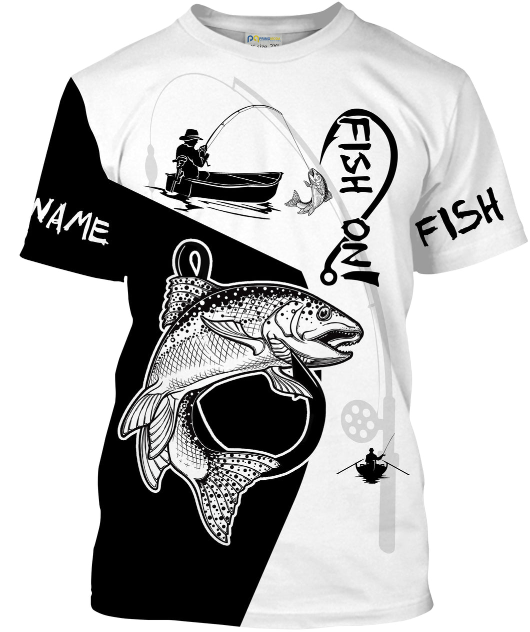 Rainbow Trout Fish On Customize Name All-over Print Unisex fishing T-shirt NPQ64