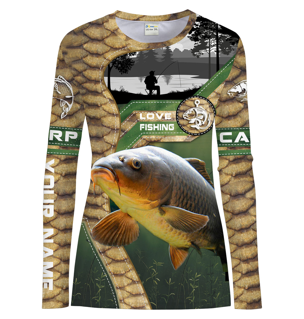 Carp Fishing Customize Name UV protection UPF 30+ quick dry long sleeves fishing shirt for women NPQ120