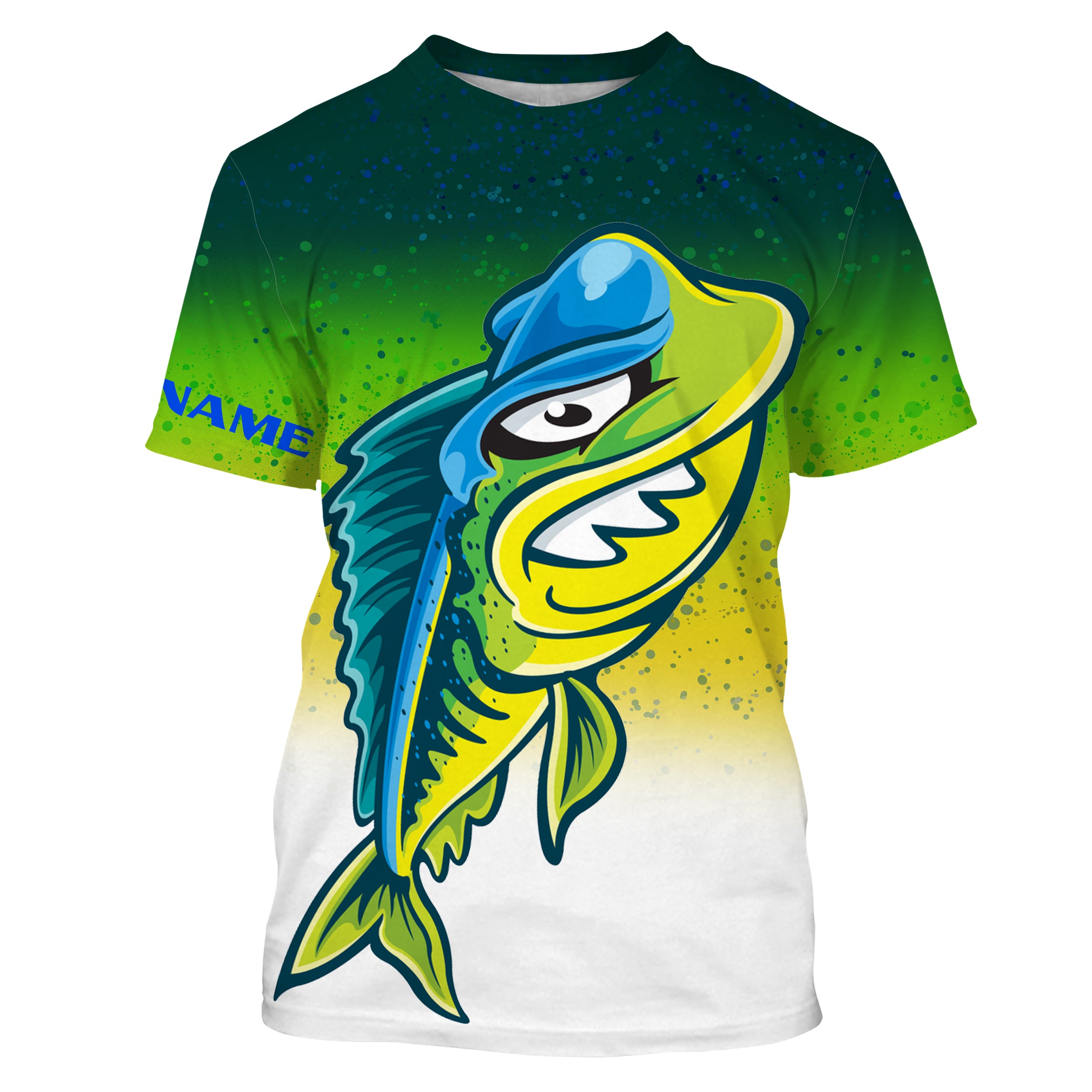 Funny Mahi mahi skeleton green scales Custom name fishing shirts jerseys | Tshirt - NPQ912