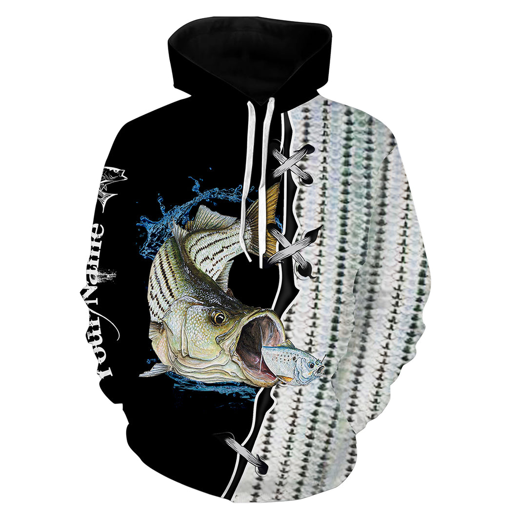 Striped Bass Striper Fishing Customize name 3D All Over Printed fishing hoodie, personalized fishing shirt NPQ297