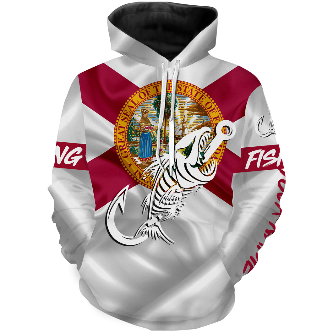 Florida fishing Fish hook skull personalized fishing shirts, custom fishing apparel | Hoodie - NPQ688