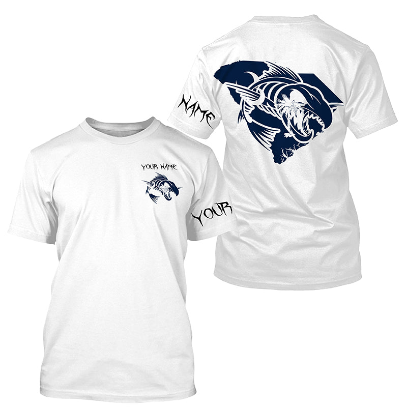 South Carolina fishing fish reaper skull Custom name fishing shirts jerseys | Tshirt - NPQ960