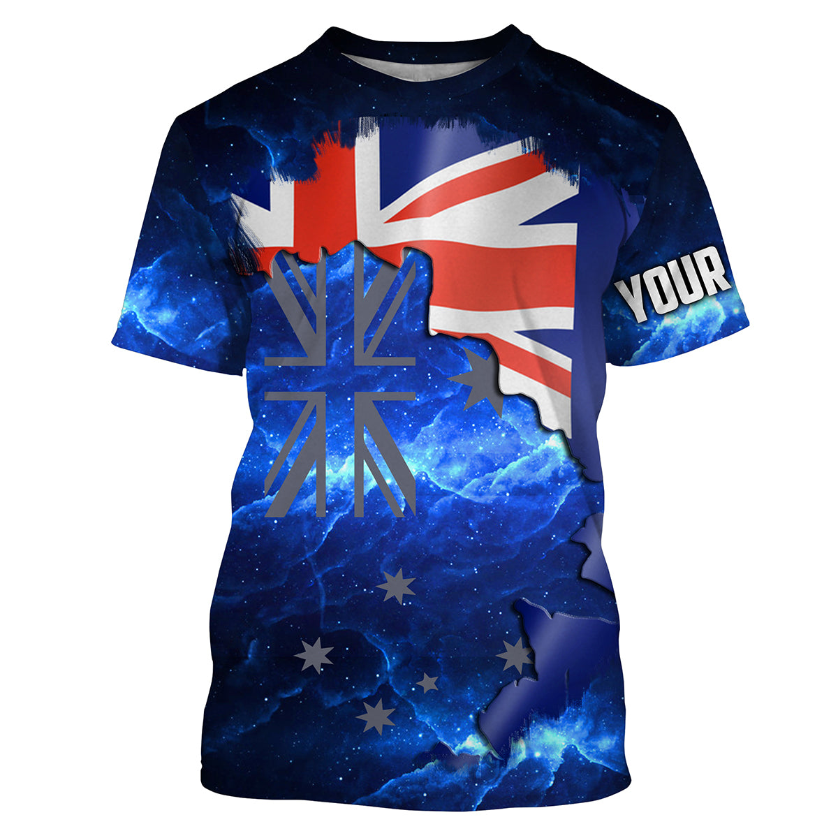 Australian Flag Universe patriotic fishing Custom Name Fishing shirts | Tshirt - NPQ645