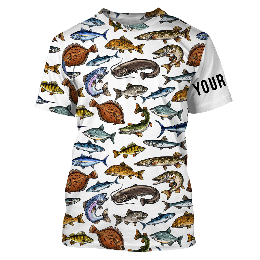 Performance fishing shirt Customize Name All-over Print Unisex fishing T-shirt, gift for fishing lovers NPQ337