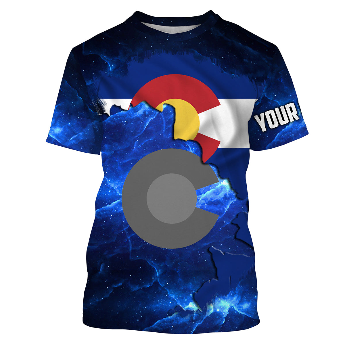 Colorado Flag blue galaxy Universe patriotic Custom name fishing jerseys | Tshirt - NPQ818