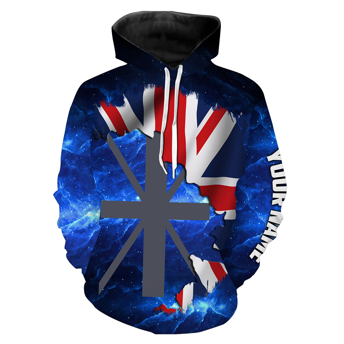 The United Kingdom Flag Universe patriotic fishing Custom Name Fishing shirts | Hoodie - NPQ655