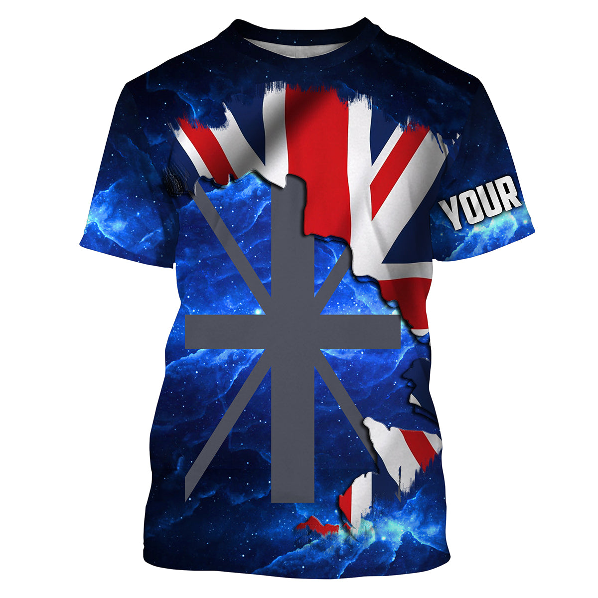 The United Kingdom Flag Universe patriotic fishing Custom Name Fishing shirts | Tshirt - NPQ655