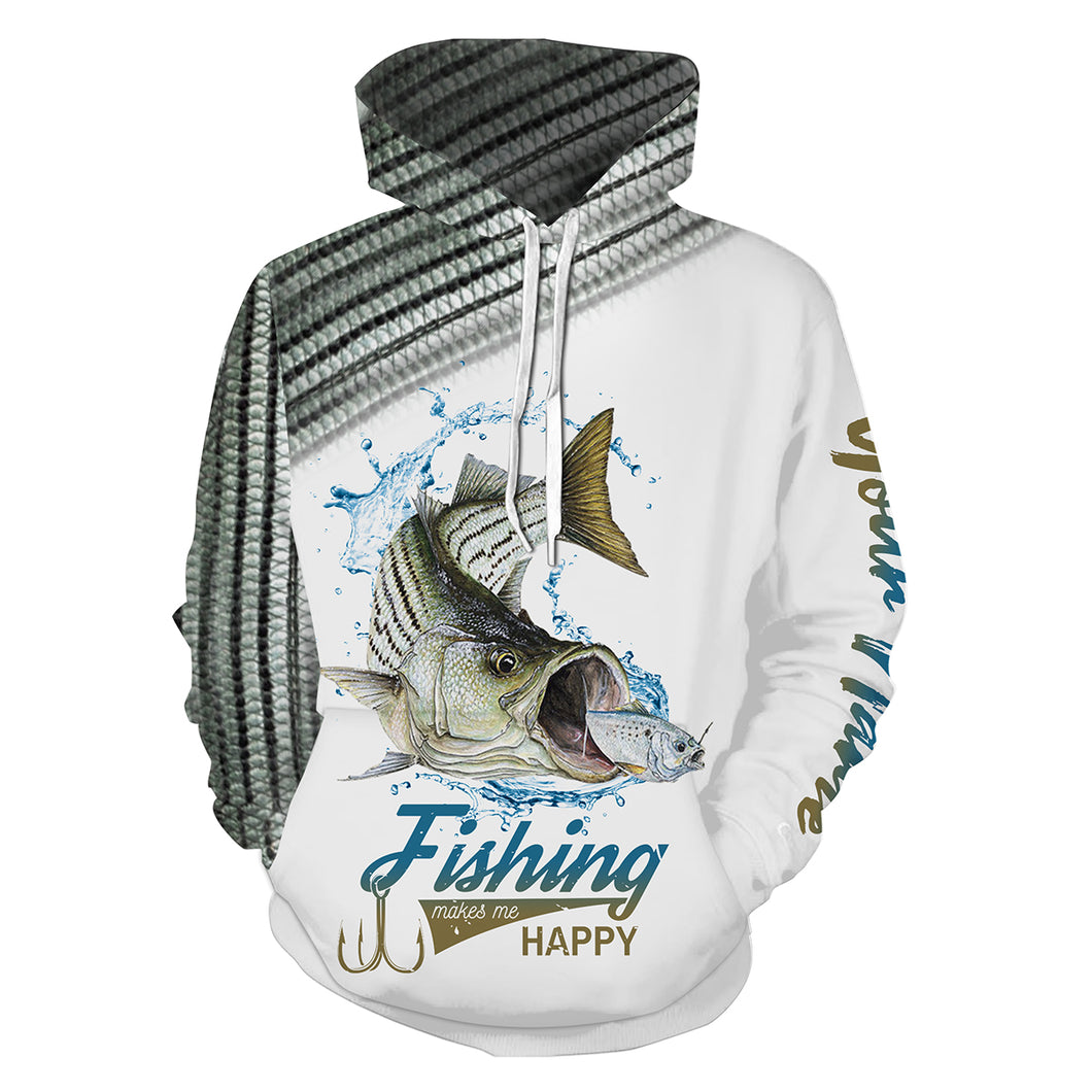 Striped Bass (Striper) Fishing Customize name 3D All Over Printed fishing hoodie, personalized fishing shirt for men, women NPQ199