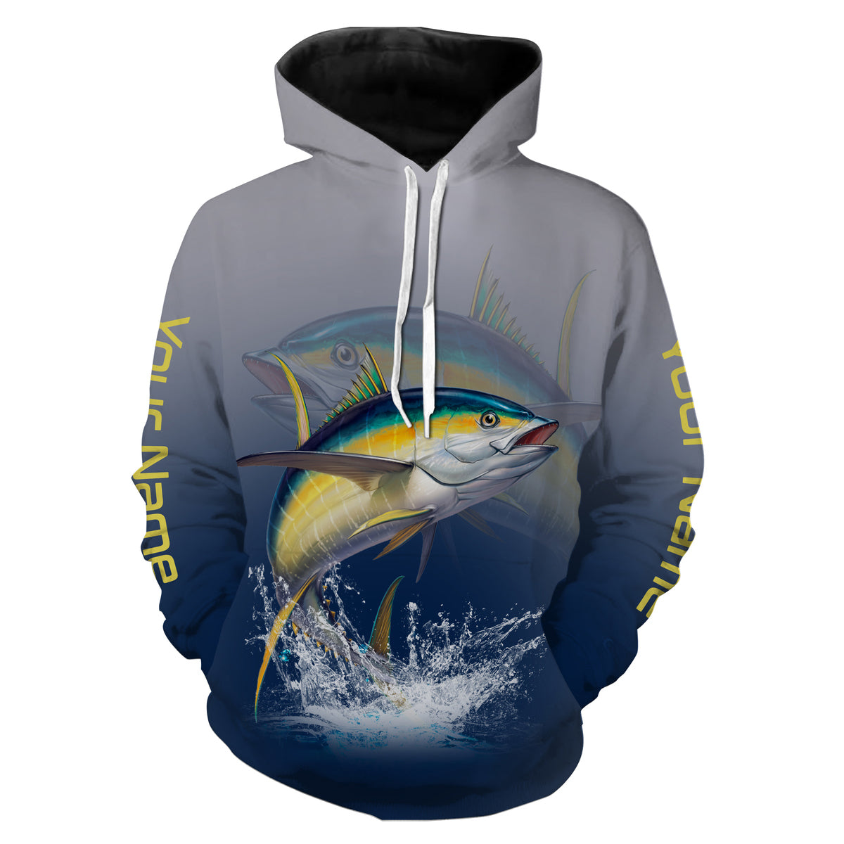 Tuna fish saltwater fishing Custom name Tuna fishing shirts jerseys  | Hoodie - NPQ898