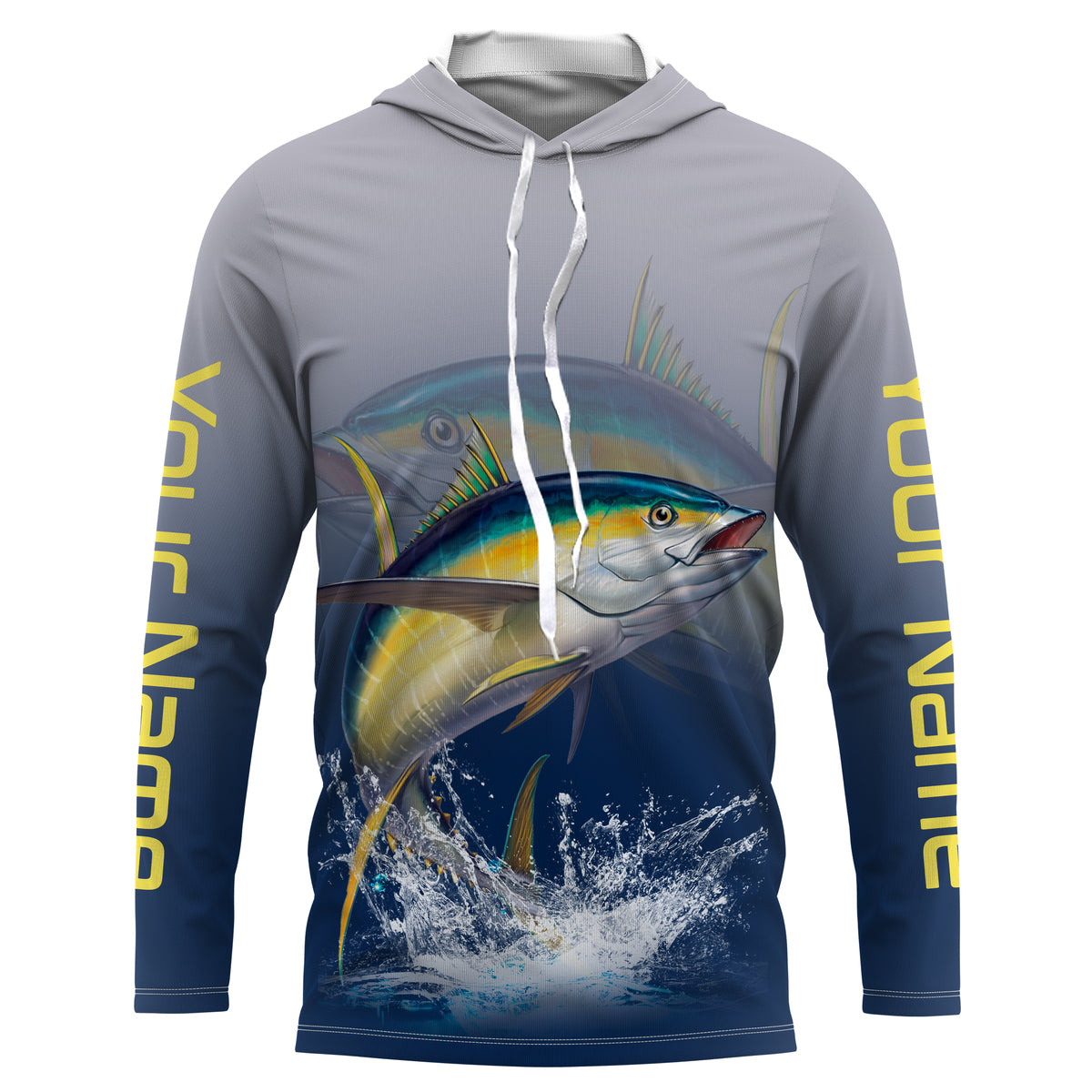 Tuna fish saltwater fishing Custom name Tuna Long sleeve fishing shirts, Long Sleeve Hooded NPQ898