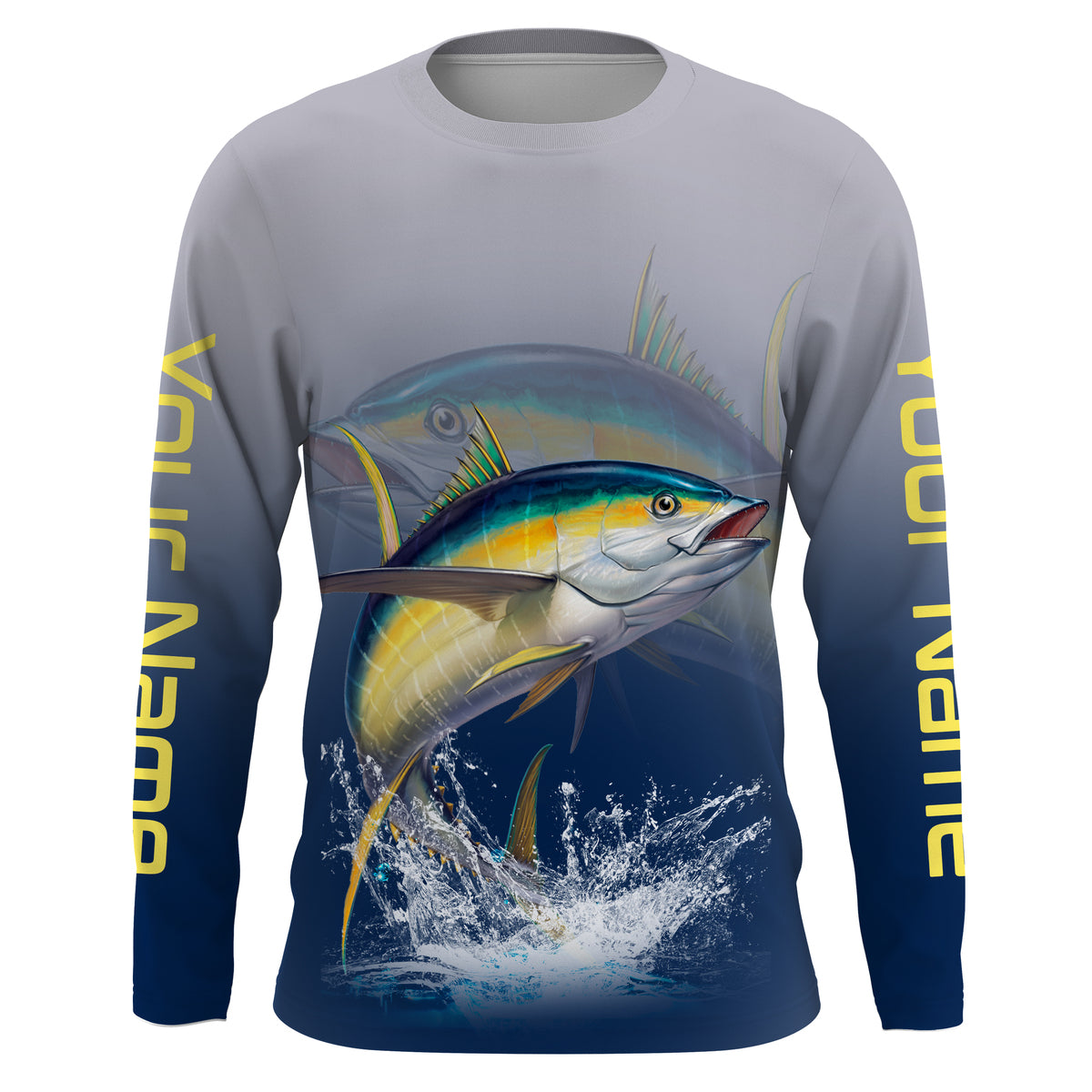 Tuna fish saltwater fishing Custom name Tuna Long sleeve fishing shirts, Long Sleeve Hooded NPQ898