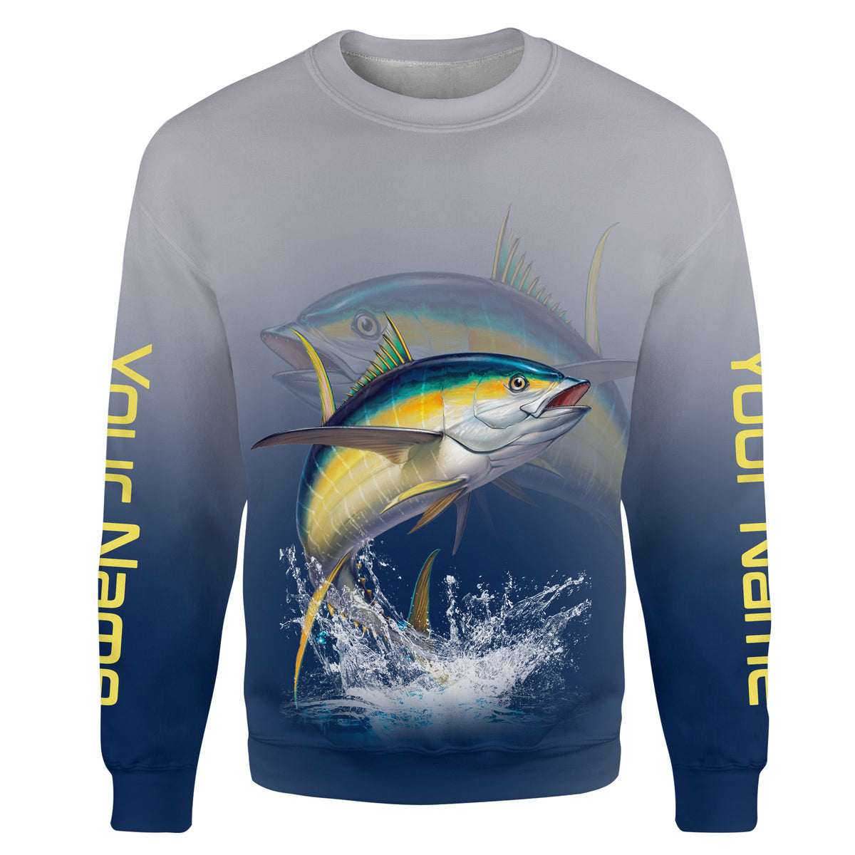 Tuna fish saltwater fishing Custom name Tuna fishing shirts jerseys | Sweatshirt - NPQ898