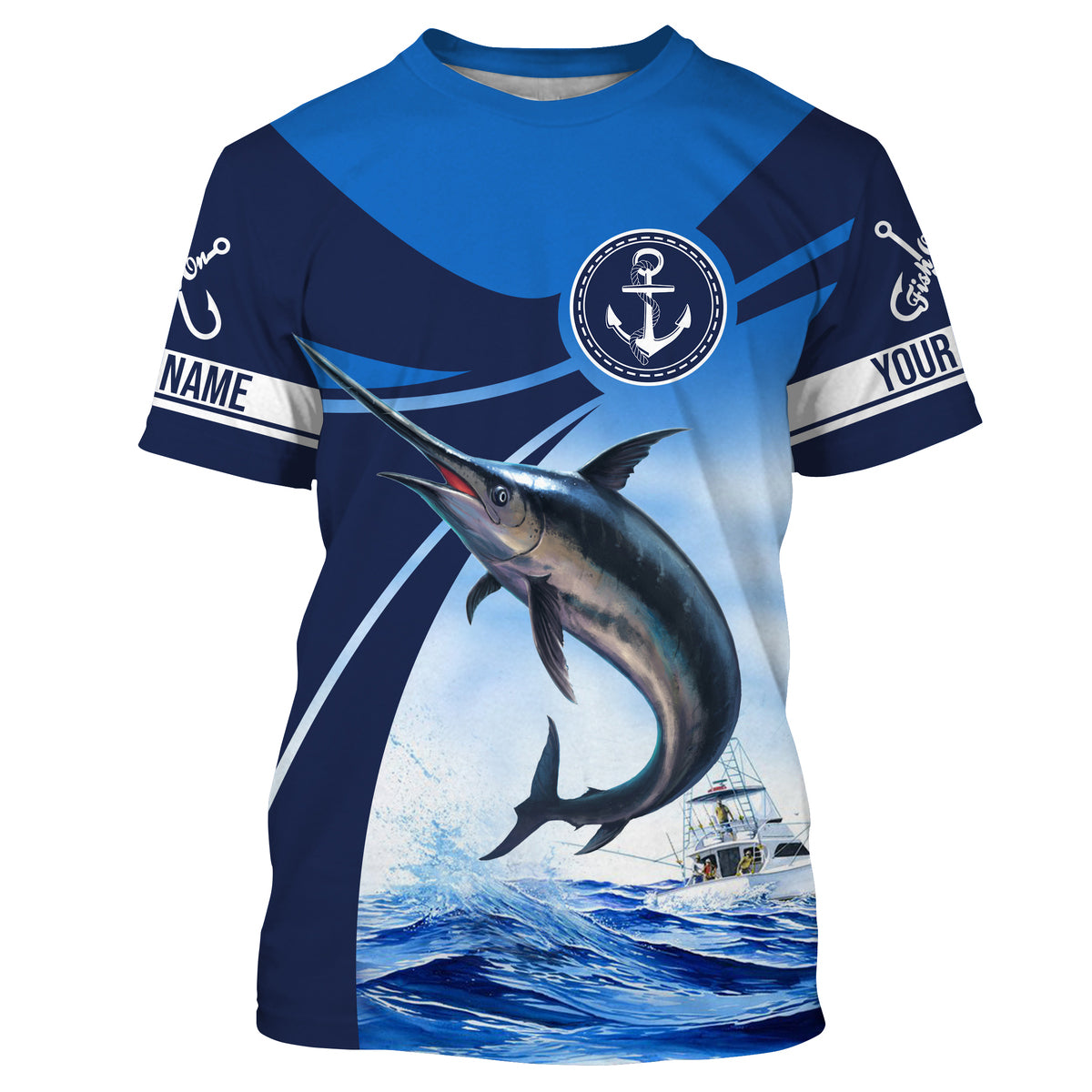 Swordfish fishing saltwater fish Custom name Swordfish fishing shirts jerseys | Tshirt - NPQ903