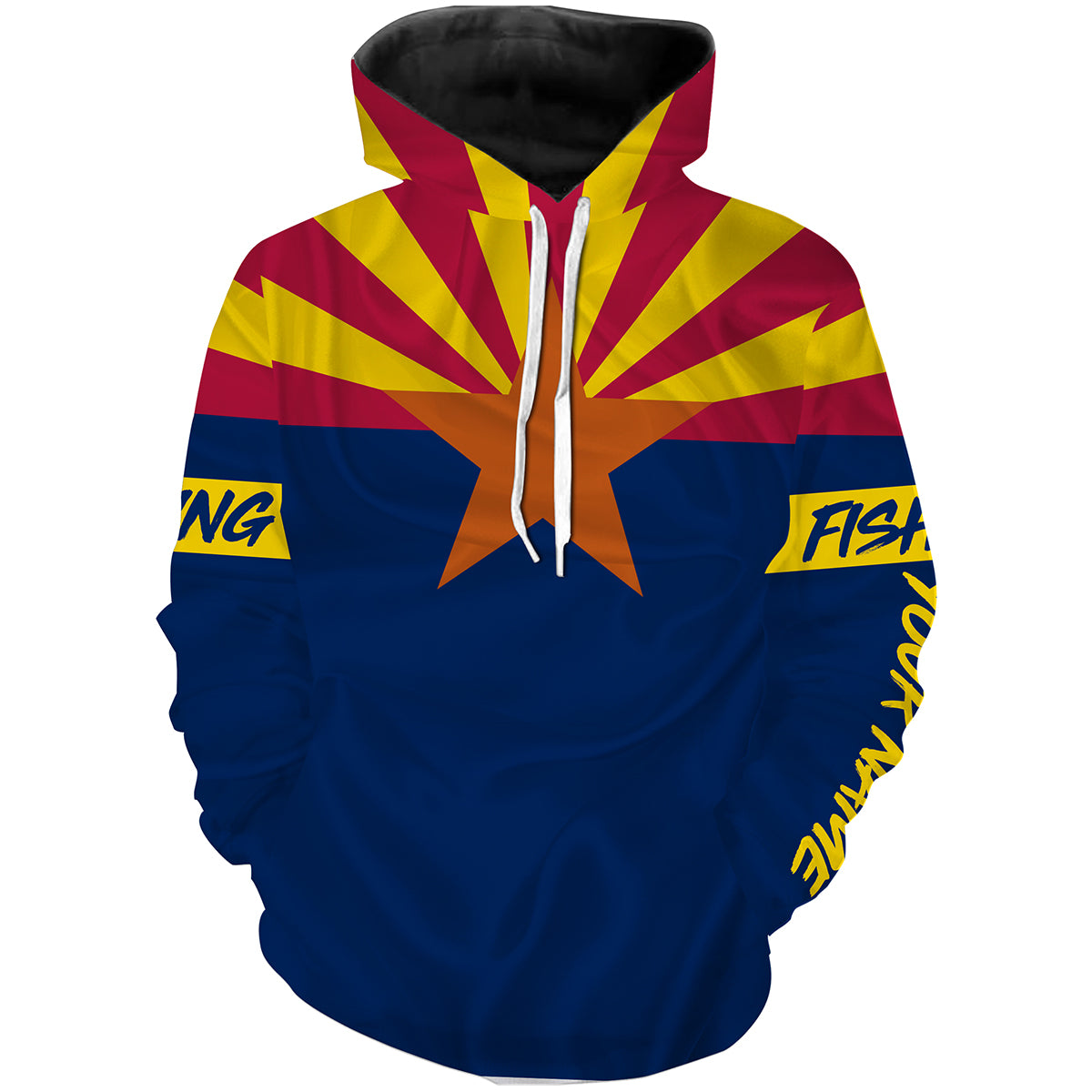 Arizona fishing flag Custom name fishing jerseys  | Hoodie - NPQ773