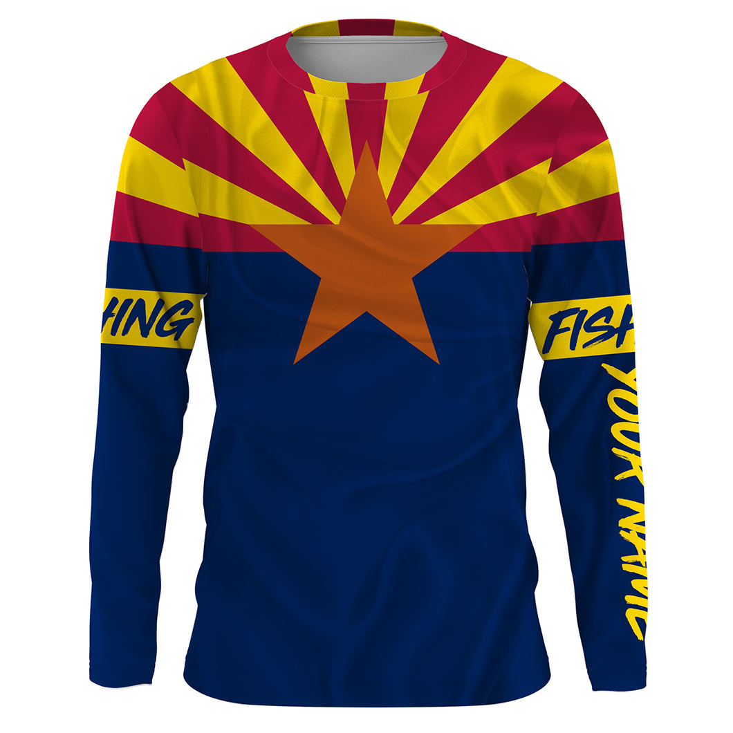 Arizona fishing flag Custom name fishing jerseys | Long sleeve, Long Sleeve Hooded NPQ773