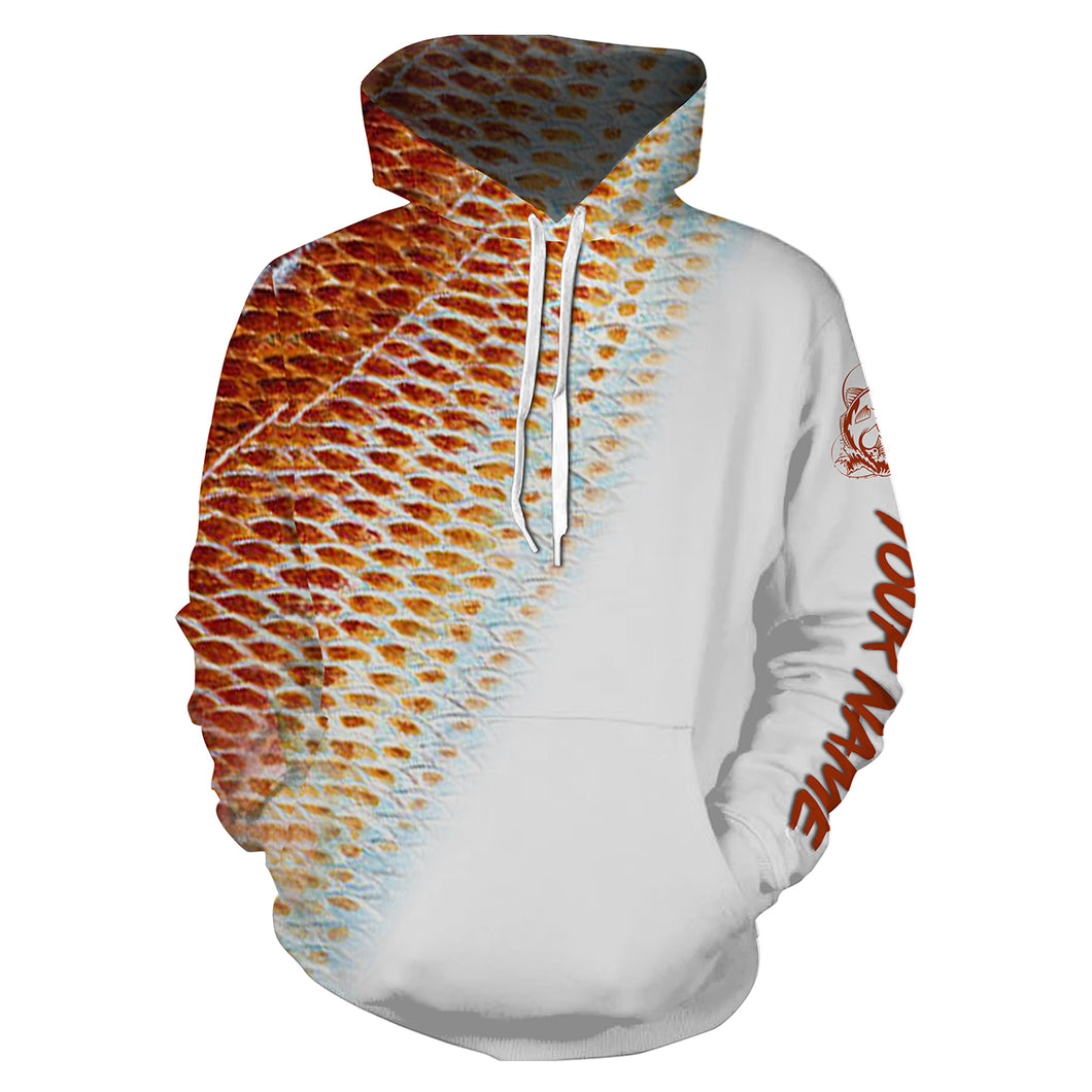 Redfish Puppy Drum Fishing Scale Customize name 3D All Over Printed fishing hoodie, personalized fishing shirt for men, women NPQ291