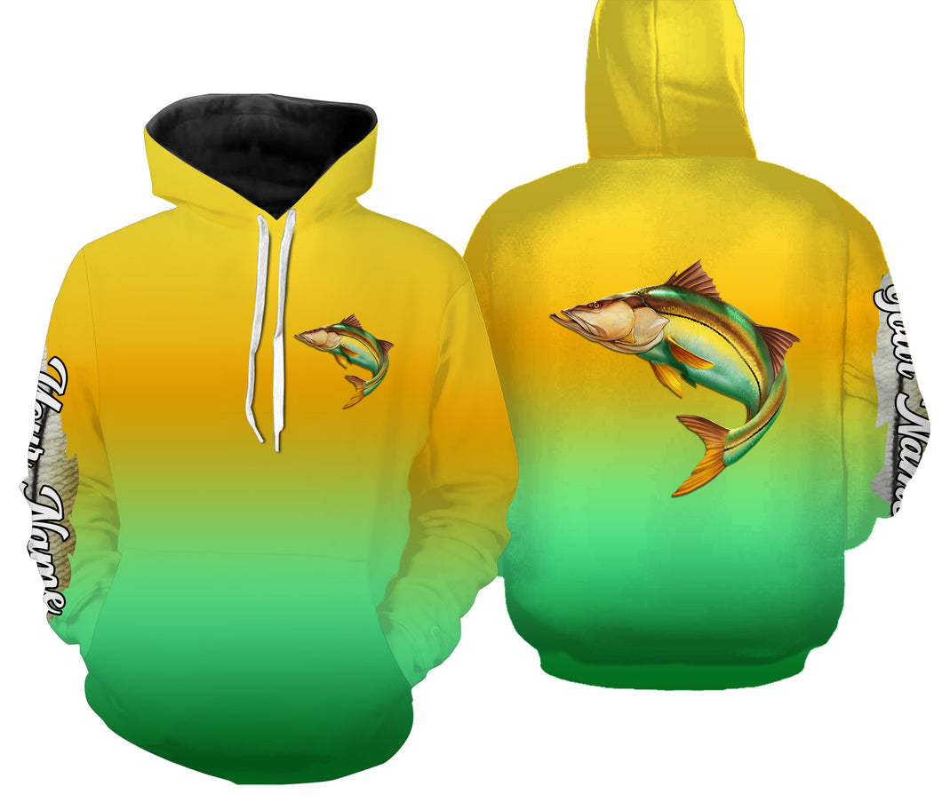 Snook fishing saltwater fish scales Custom Name Fishing shirts | Hoodie - NPQ640