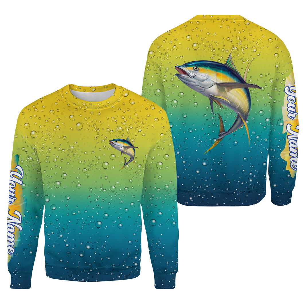 Tuna fishing bubble scales fishing Custom Name Fishing shirts | Sweatshirt - NPQ667