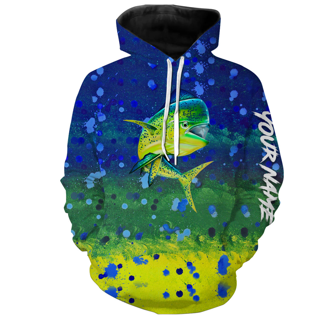 Mahi Mahi salwater Fishing Customize name 3D All Over Printed fishing hoodie, Fishing gift For men, women NPQ258