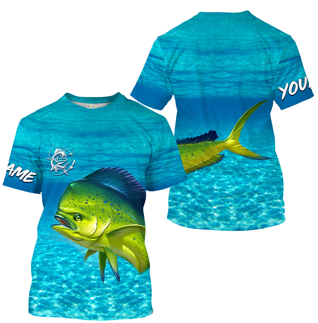 Mahi mahi (Dorado) Fishing Customize Name All-over Print Unisex fishing T-shirt NPQ11