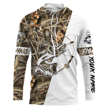 Load image into Gallery viewer, Walleye Fishing Tattoo camo performance Customize Name UV protection UPF 30+ long sleeves fishing shirt for men NPQ67
