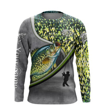 Load image into Gallery viewer, Crappie fishing scales personalized muskie fishing shirts, custom Long sleeve, Long Sleeve Hooded NPQ691
