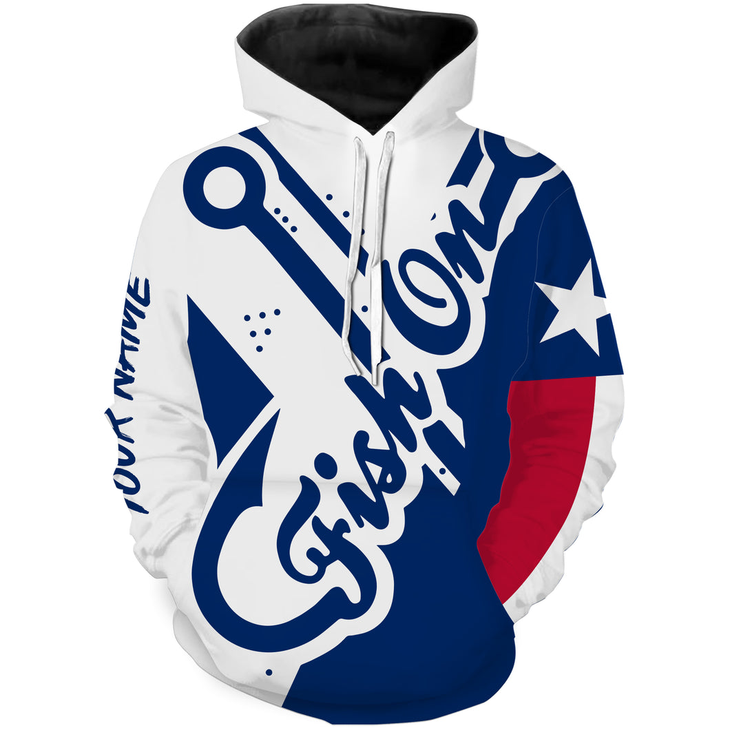 Fish On Texas Fish reaper fishing Customize name 3D All Over Printed fishing hoodie, personlized gift for fisherman NPQ396