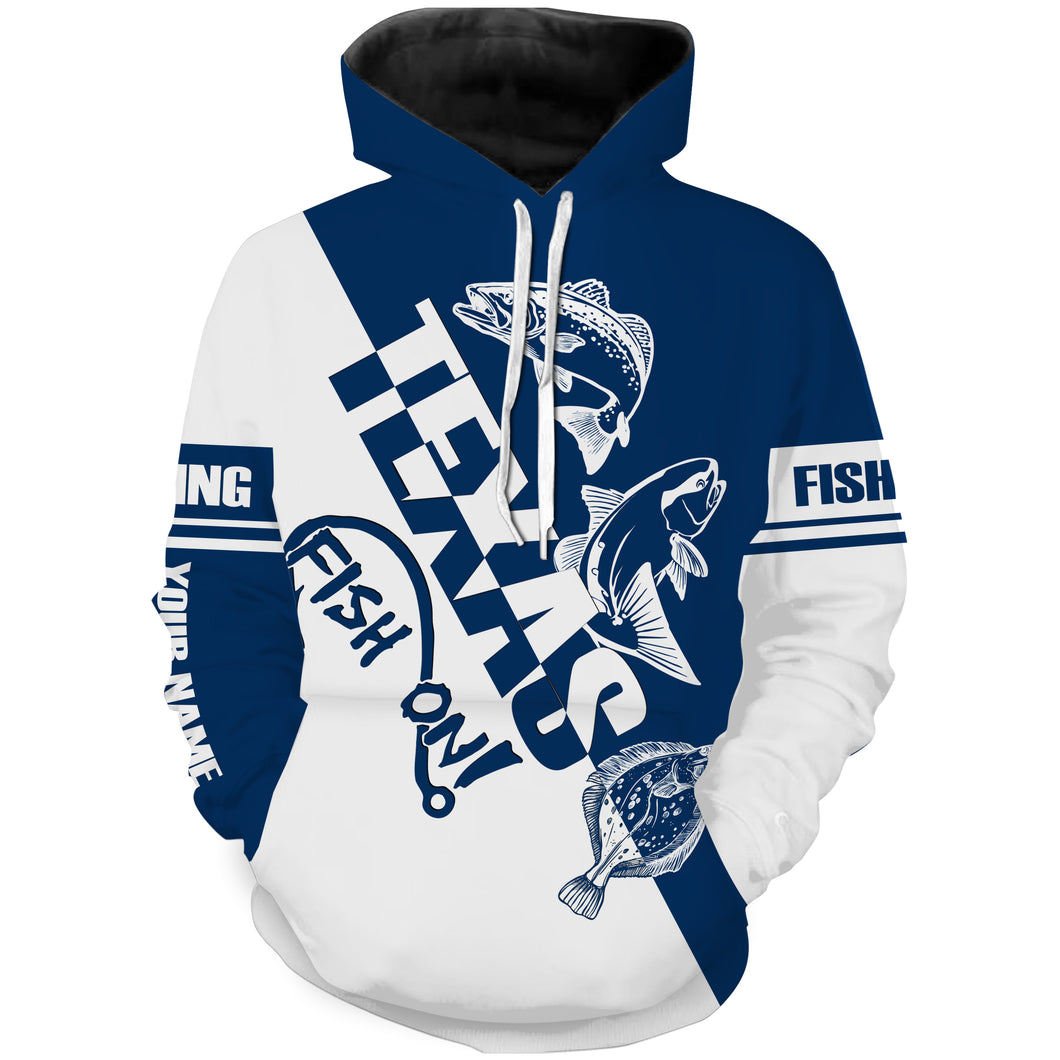 Texas slam Fishing redfish, speckled trout, flounder Customize name 3D All Over Printed fishing hoodie, personalized fishing gift NPQ359
