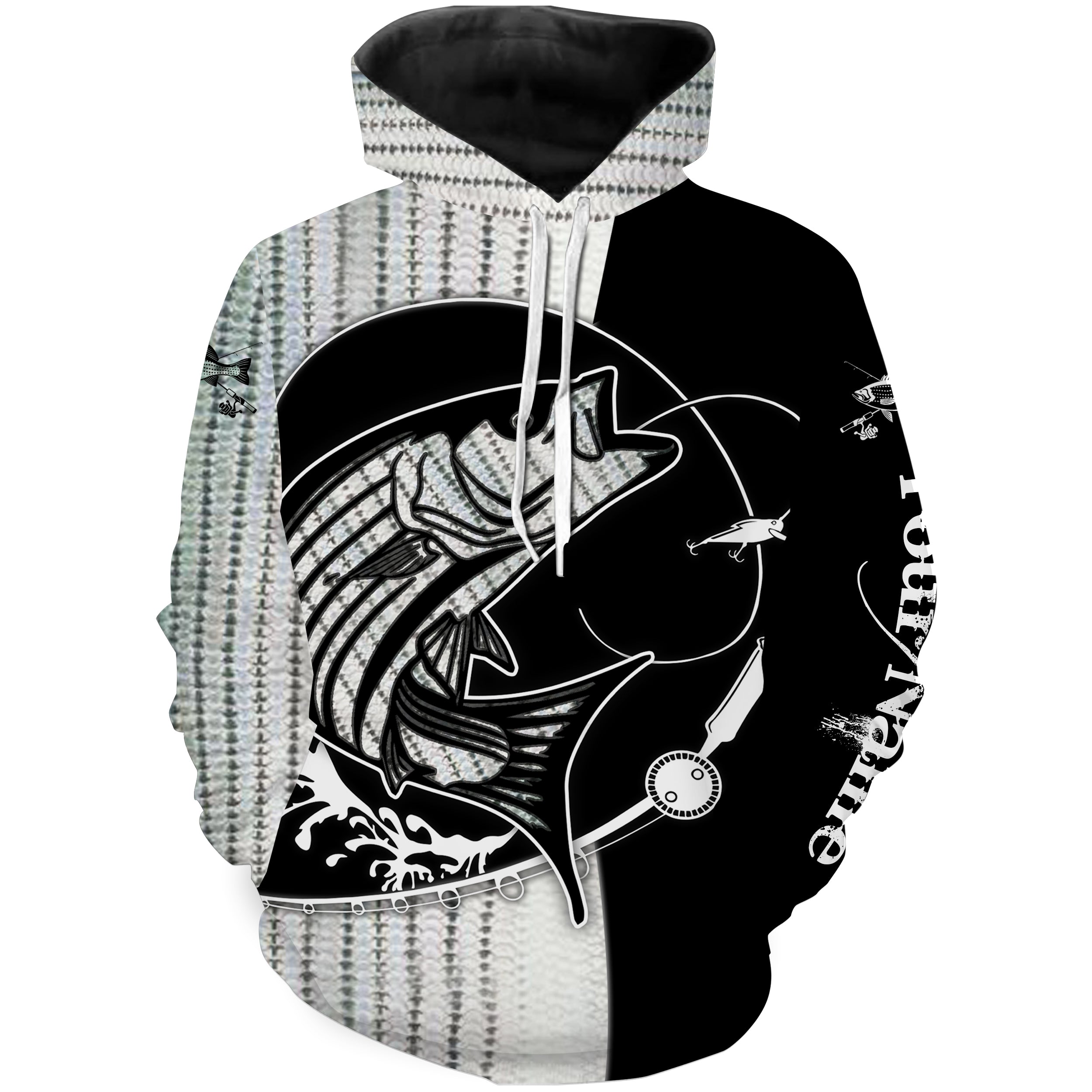 Striped Bass (Striper) Fishing tattoo Custom fishing hoodie, personalized gift for Fishing lovers NPQ264