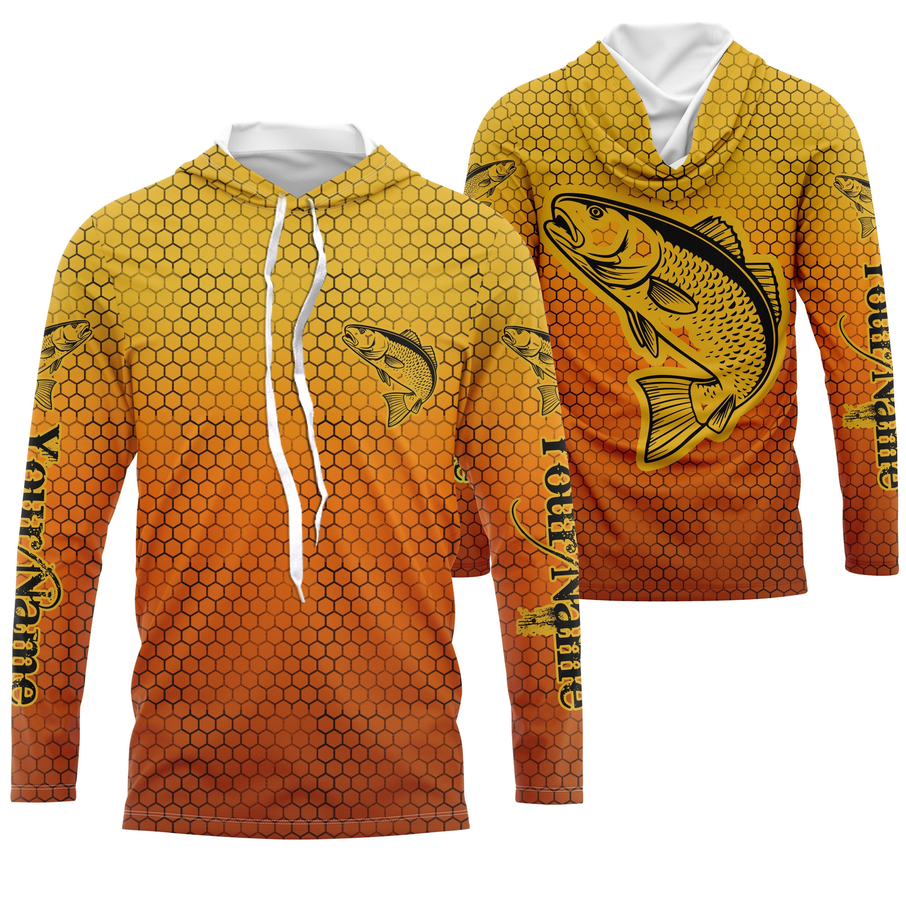 Redfish Puppy Drum Custom Long Sleeve performance Fishing Shirts, Redfish Fishing jerseys  IPHW3024