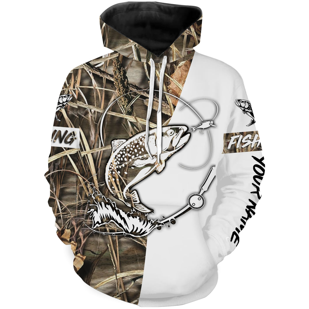 Steelhead trout fishing Tattoo Customize name 3D All Over Printed fishing hoodie, personalized gift for Fishing lovers NPQ194