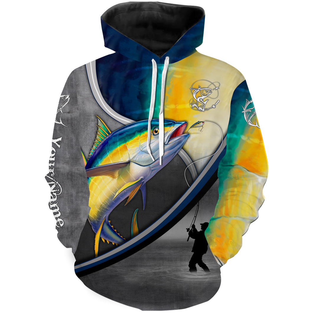 Tuna fishing scales personalized saltwater fishing shirts, custom fishing apparel | Hoodie - NPQ685