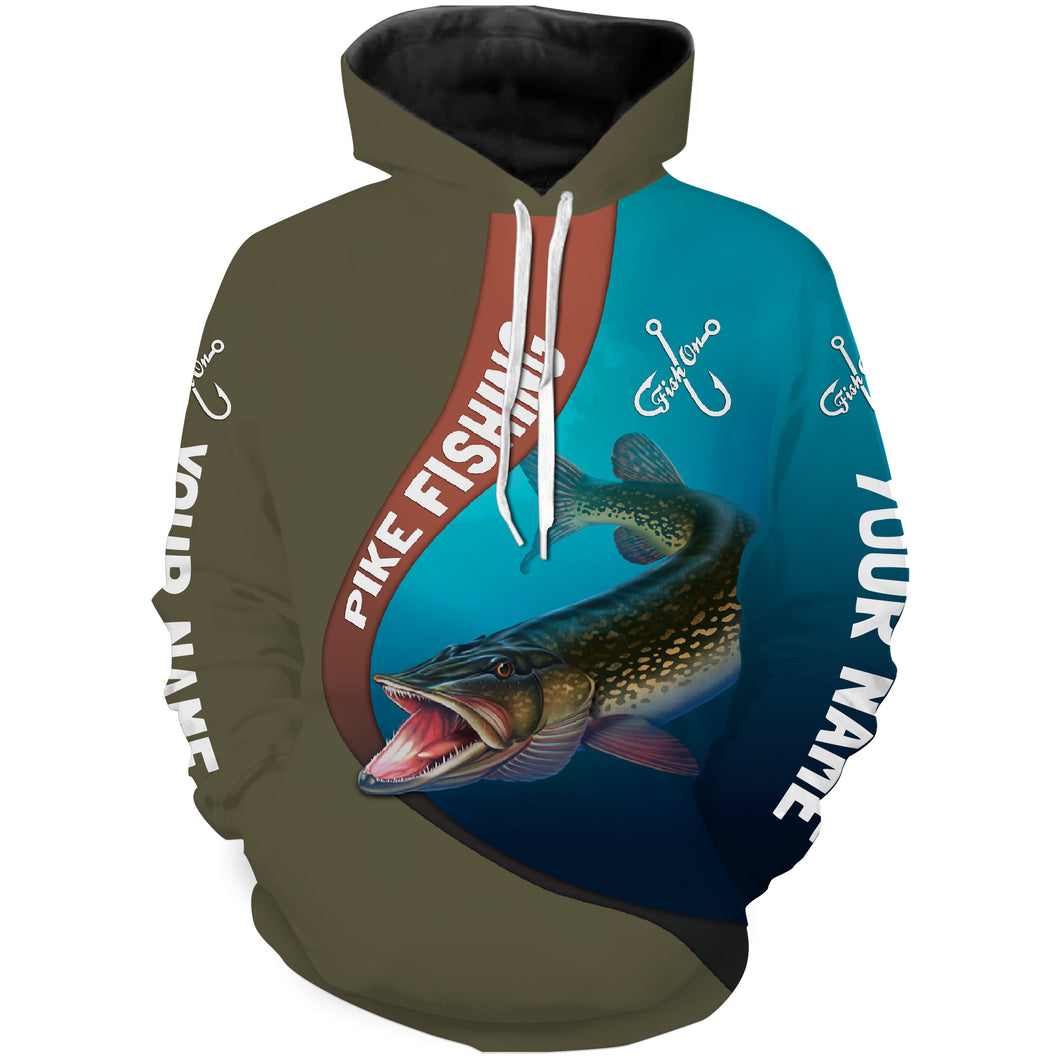 Northern Pike Fishing Customize name 3D All Over Printed fishing hoodie, personalized fishing gift for men, women NPQ316