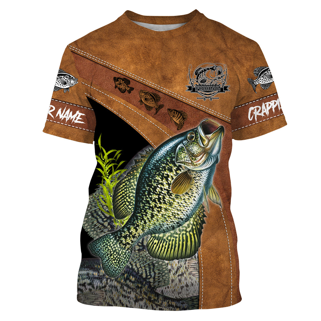 Crappie fishing Customize Name All-over Print Unisex fishing T-shirt, personlized gift for fisherman NPQ382
