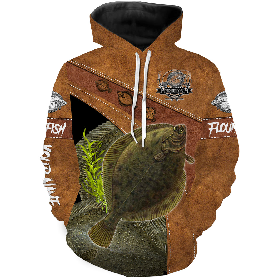 Flounder fishing Customize name 3D All Over Printed fishing hoodie, gift for fishing lovers, fisherman NPQ436