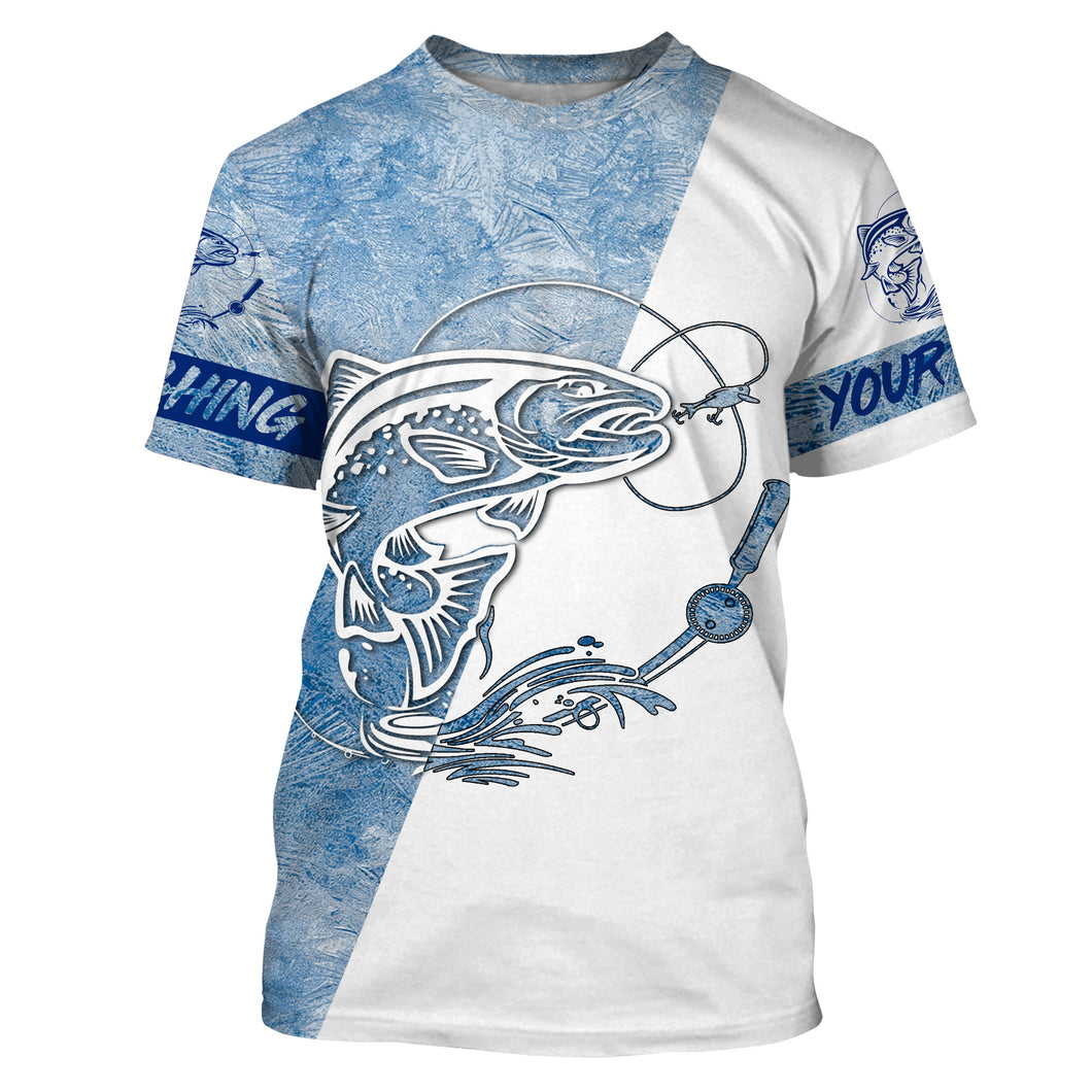 Trout Ice Fishing Winter Fishing Performance Long Sleeve Shirts | T-shirt - SDF140
