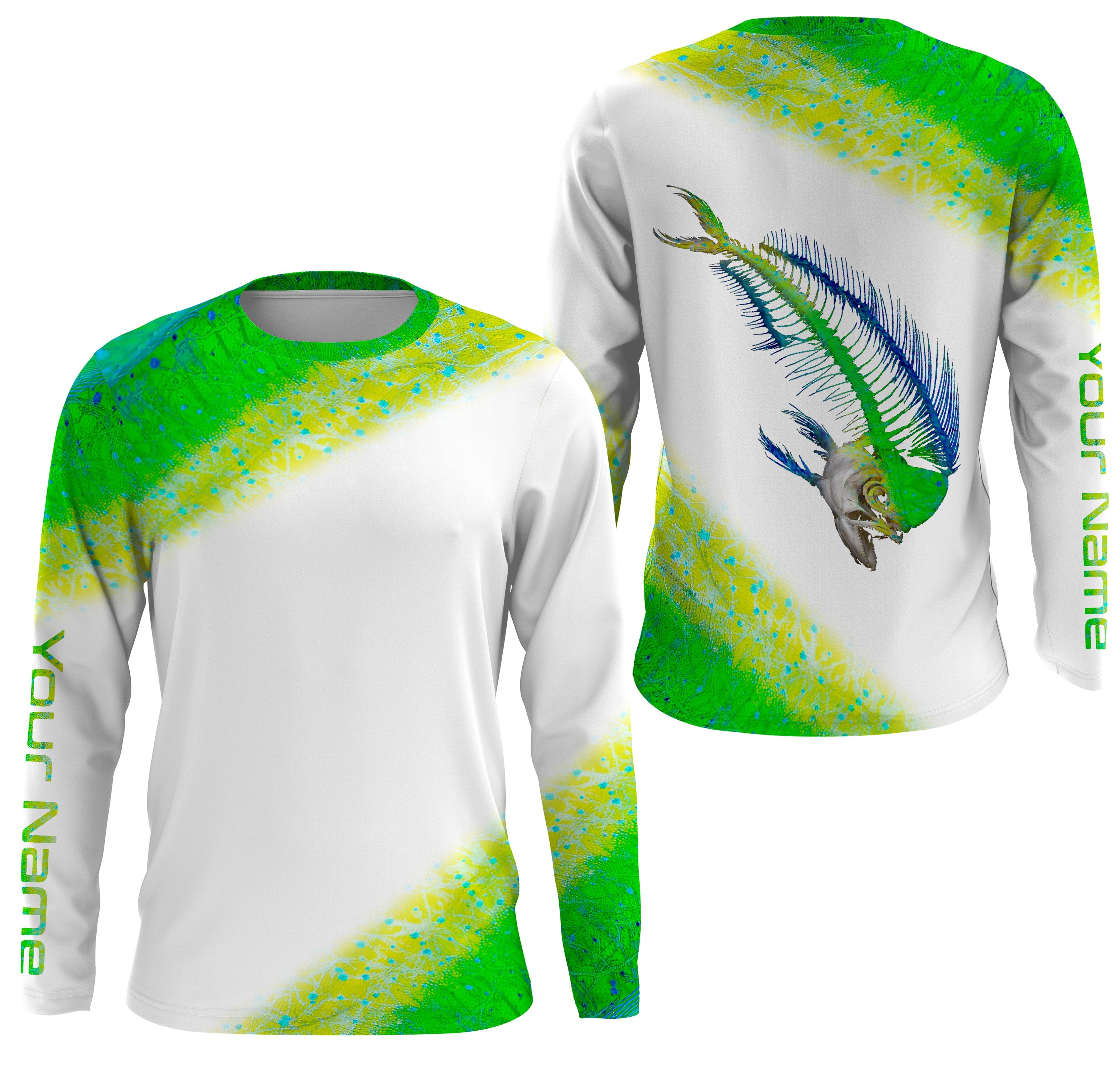 Mahi Mahi Long Sleeve Fishing Shirt for Men, personalized performance Fishing Shirts TTS0029