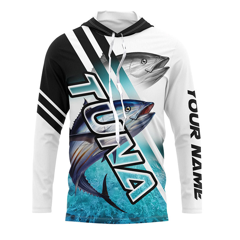 Custom Long Sleeve UPF 30+ Bluefin Tuna Fishing Shirt, Tuna Fishing jerseys TTS0598