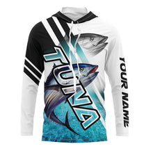 Load image into Gallery viewer, Custom Long Sleeve UPF 30+ Bluefin Tuna Fishing Shirt, Tuna Fishing jerseys TTS0598
