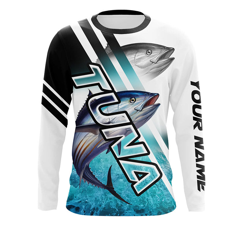 Custom Long Sleeve UPF 30+ Bluefin Tuna Fishing Shirt, Tuna Fishing jerseys TTS0598